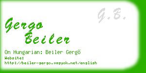 gergo beiler business card